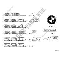 Emblems / letterings Vehicle trim 5 Series bmw-cars 1987 520i 10266