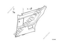 Lateral trim panel rear for BMW M3 1992