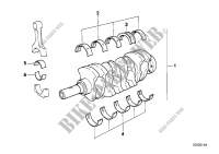 Crankshaft with bearing shells for BMW 318is 1989