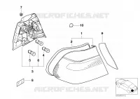 Rear light in the side panel Lighting 3 Series bmw-cars 2000 M3 25514