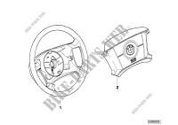 Wood/leather steering wheel rim for BMW 323Ci