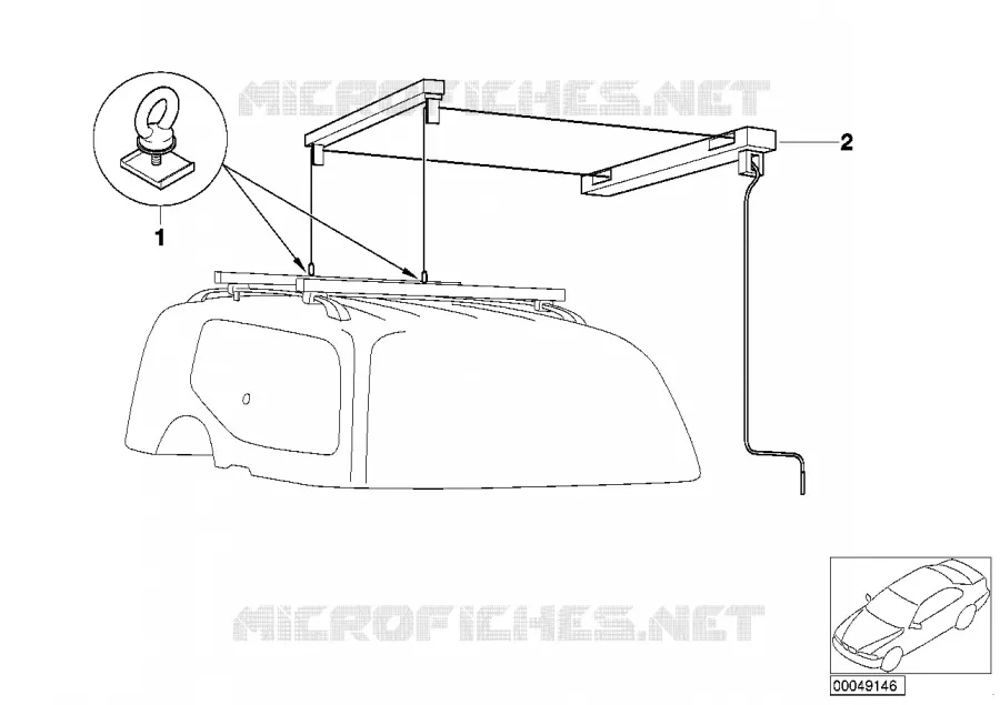 Adapter (universal lift) for hood BMW BMW 3 Series 2006 320i N 320i