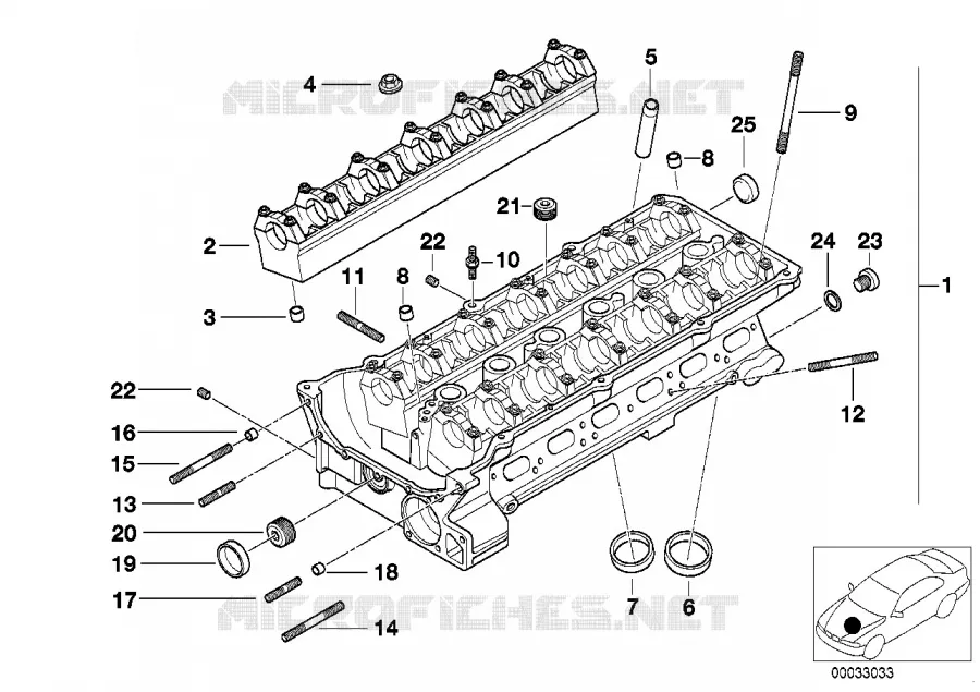 Cylinder head BMW BMW 5 Series 1997 523i A 523i