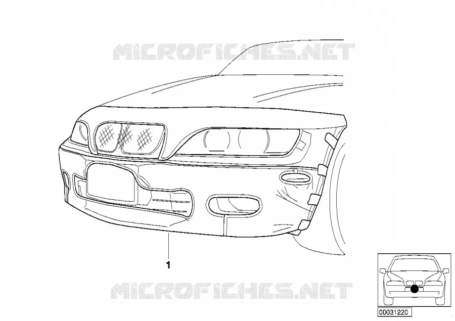 Nose mask BMW BMW 3 Series 2006 325d N 325d