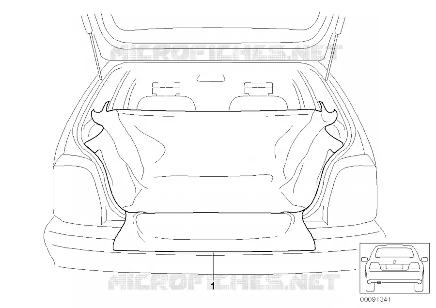 Protective load-space cover BMW BMW 3 Series 2008 316i N 316i