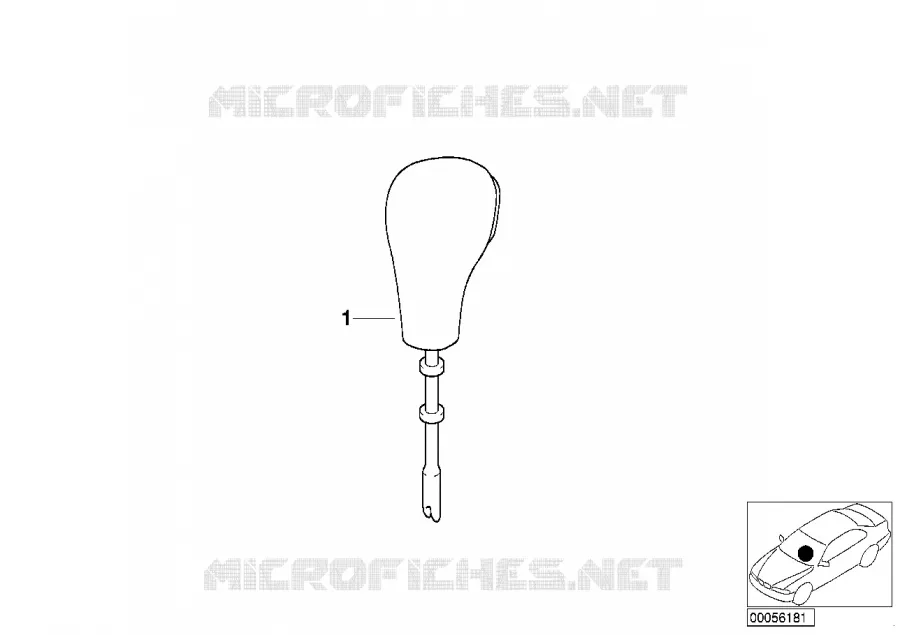 Selector-lever grip BMW BMW 3 Series 2000 318Ci N 318Ci