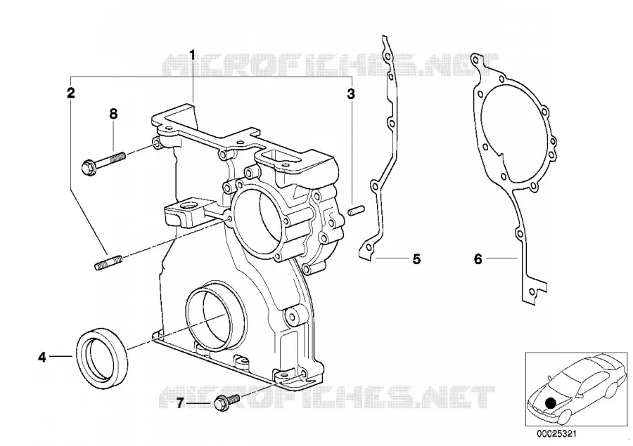 Timing case BMW BMW Z3 1996 Z3 2.8 N Z3 2.8