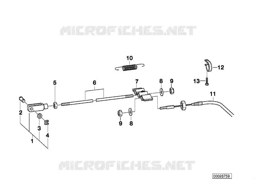 Trailer, indiv. parts, brake pull rods BMW BMW 3 Series 2000 318Ci N 318Ci