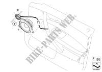 Single parts, Stereo System, door frnt for BMW X3 2.0i