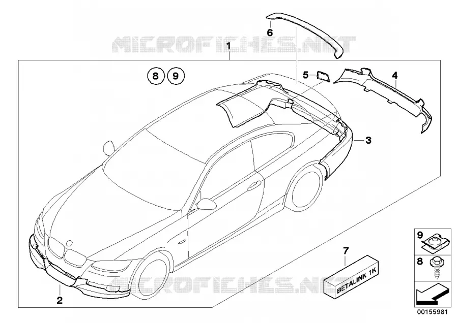 Aerodynamic package painted BMW BMW 3 Series 2007 320d N 320d