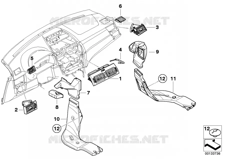 Air outlet BMW BMW X3 2006 X3 3.0si N X3 3.0si
