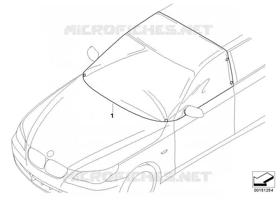 Cover, windscreen / side window BMW BMW 3 Series 1997 320d N 320d