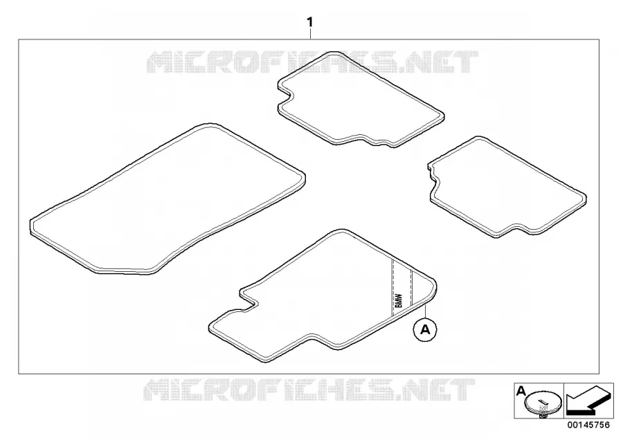 Floor mats Commercial BMW BMW 3 Series 2006 335i N 335i