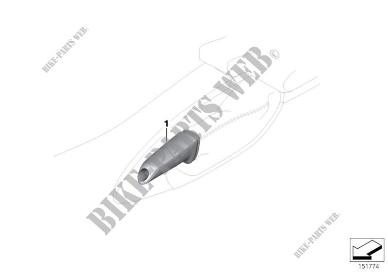 Handbrake grip with chrome inlay for BMW X3 2.0i