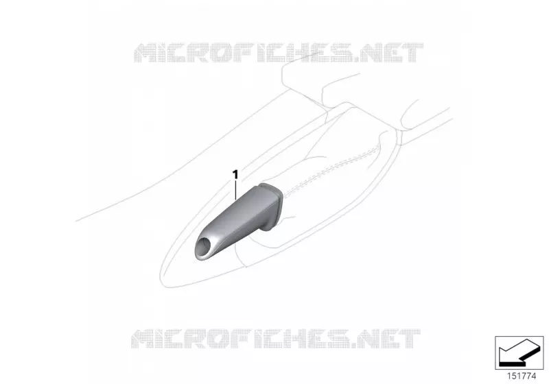 Handbrake grip with inlay BMW BMW 3 Series 2005 323i N 323i