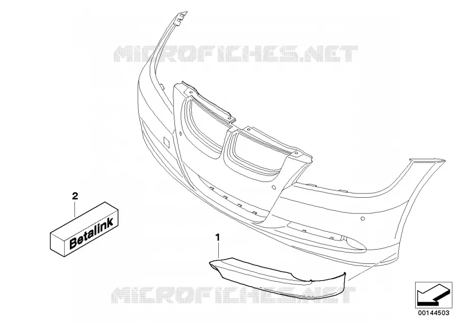 M Performance attachm.parts front apron BMW BMW 3 Series 2006 323i N 323i