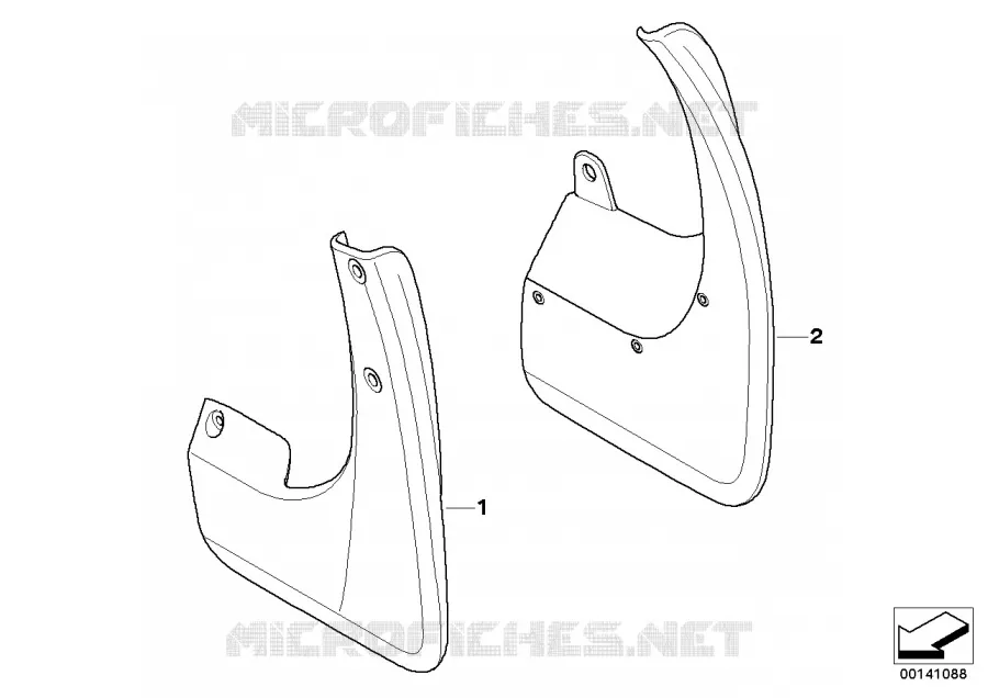 Mud flaps BMW BMW 3 Series 2005 335d N 335d