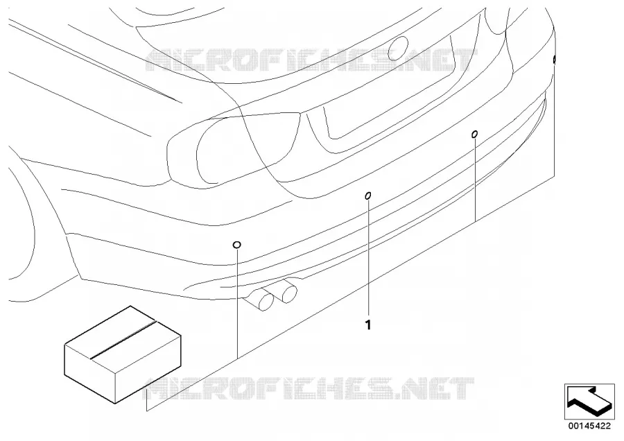 Retrofit kit PDC, rear BMW BMW 3 Series 2004 330d N 330d