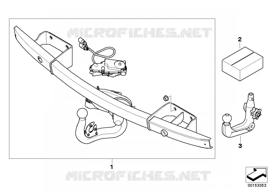Retrofit kit, towing hitch BMW BMW 3 Series 2005 335i N 335i