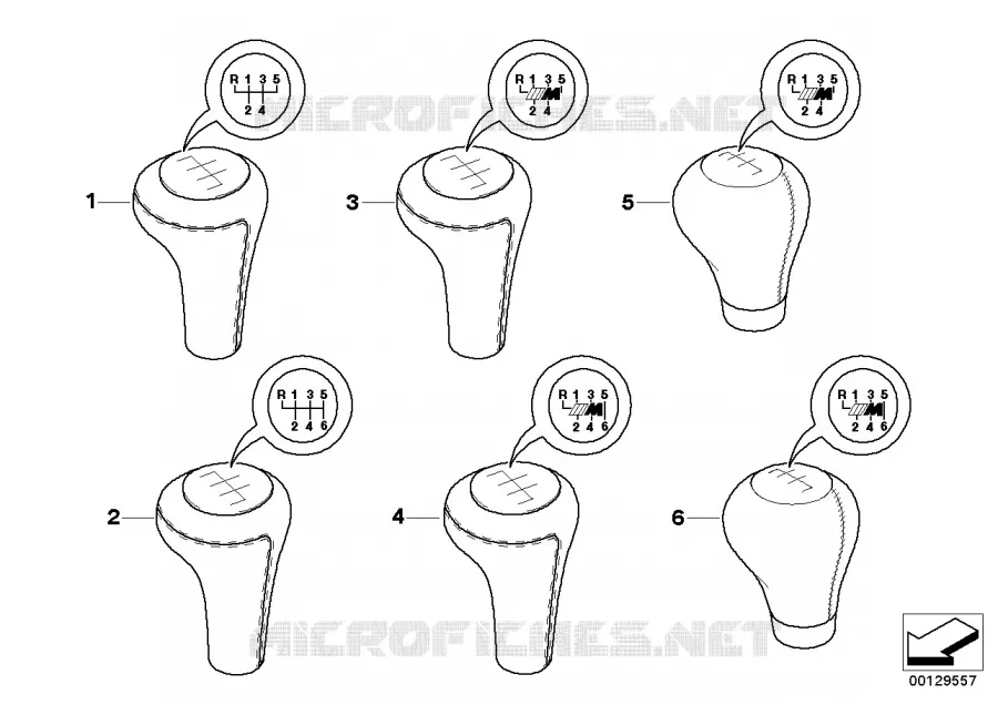 Retrofit, leather gearshift knob BMW BMW 5 Series 2004 530i N 530i