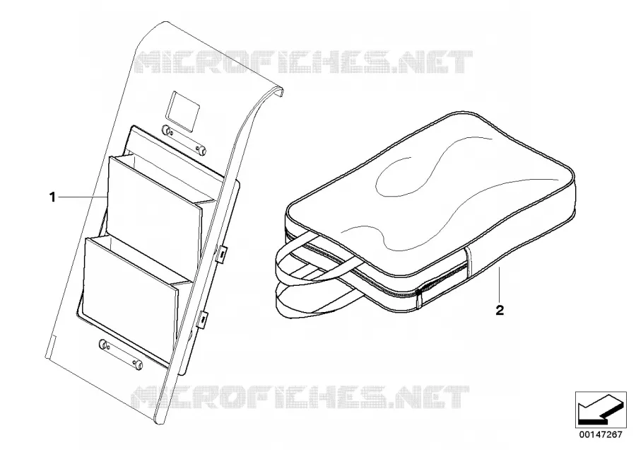 Storage compartment module BMW BMW 3 Series 2005 318i N 318i