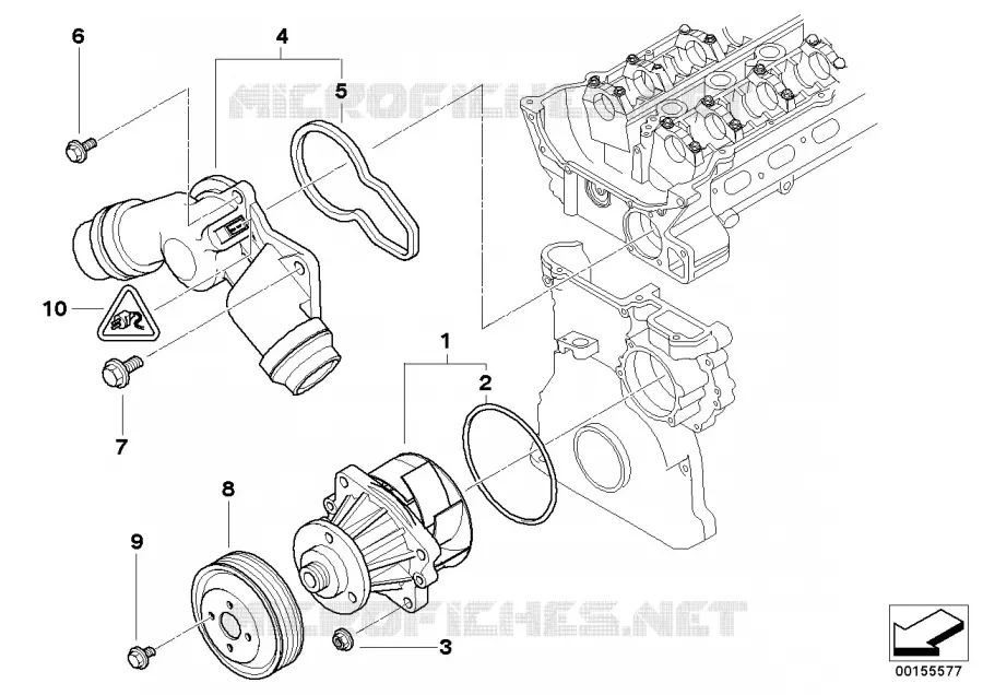 Waterpump - Thermostat BMW BMW Z3 1996 Z3 2.8 N Z3 2.8