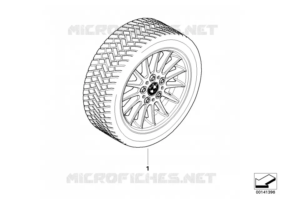 Winter whl.w.tyre radial spoke 32 - 17