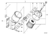 Lubrication system Oil filter for BMW 318is 1989