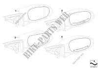 Mirror glass (S430A) for BMW 325i 2006