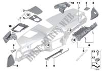 Mounting parts, instrument panel, top for BMW 730d 2007