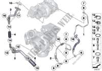 Oil supply, turbocharger for BMW 535dX 2010