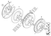 Rear wheel brake / brake disc for BMW 118d 2006