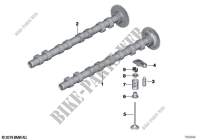 Timing and valve train camshaft for BMW 320d 2008
