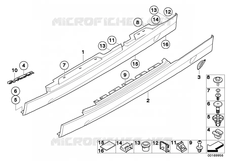 BMW Performance aerodynamics, sill BMW BMW 1 Series 2006 123d N 123d