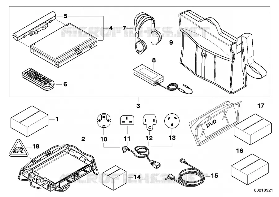 DVD-system Portable BMW BMW 3 Series 2004 320d N 320d