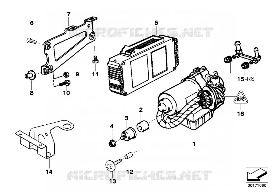 Hydro unit ABS/ASC/control unit/support BMW BMW 3 Series 1995 M3 3.2 M M3 3.2