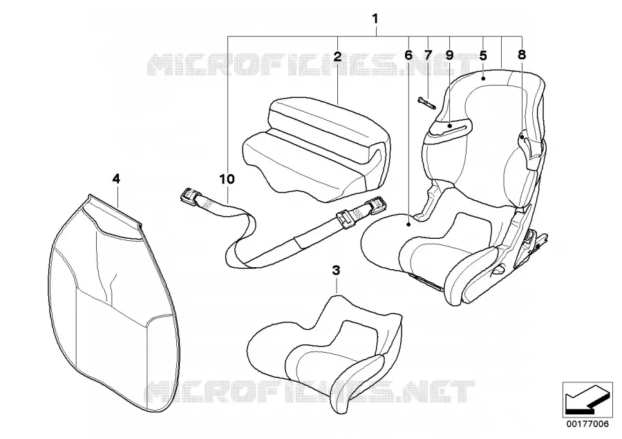 Junior Seat I-II ISOFIX BMW BMW 3 Series 2002 318Ci N 318Ci