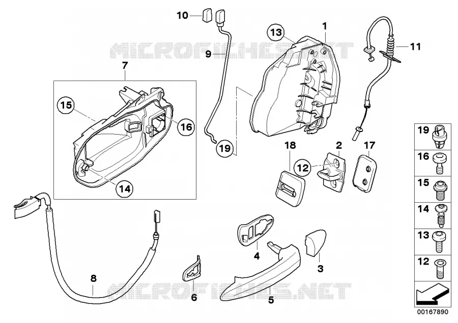 Locking system, door, rear BMW BMW X3 2006 X3 3.0si N X3 3.0si