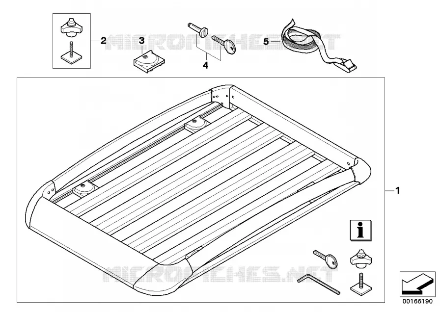 Luggage basket aluminium BMW BMW 3 Series 2006 325d N 325d