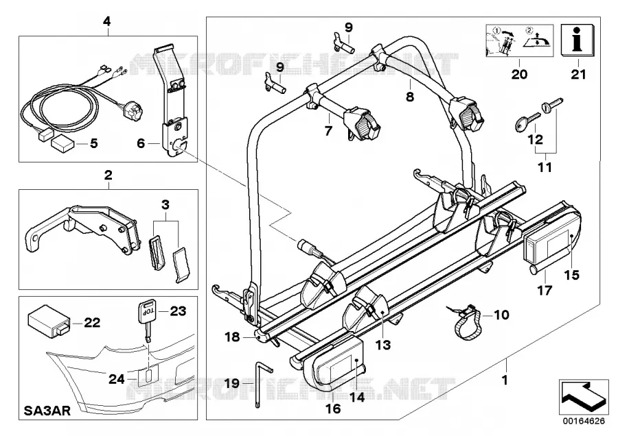 Rear carrier ECE BMW BMW 3 Series 2005 320i N 320i