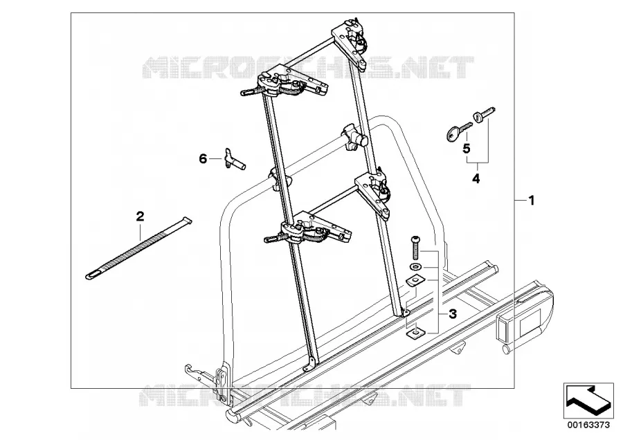 Rear rack, ski/snowboard holder BMW BMW 1 Series 2006 123d N 123d