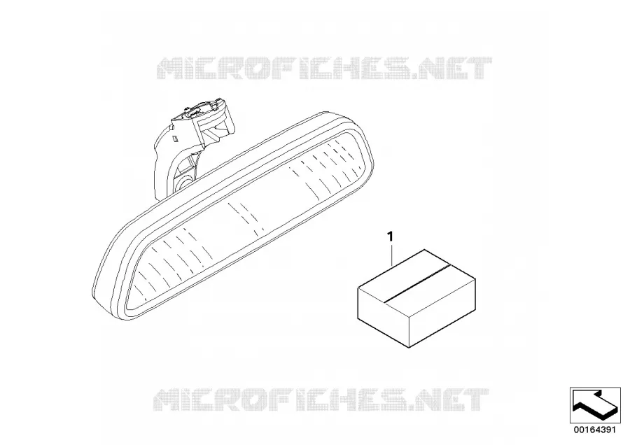 Retrofit, autom. anti-dazzle int. mirror BMW BMW 3 Series 2006 325d N 325d