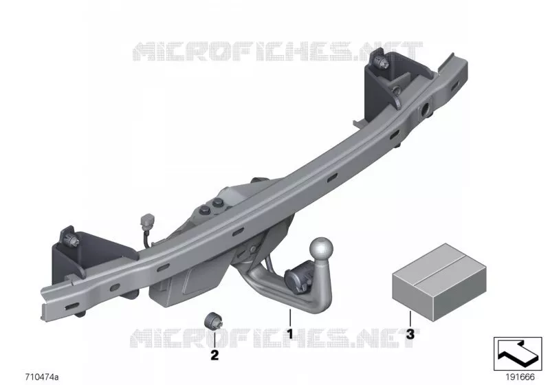 Retrofit kit, tow hitch, electr. pivoted BMW BMW 7 Series 2010 740dX A 740dX