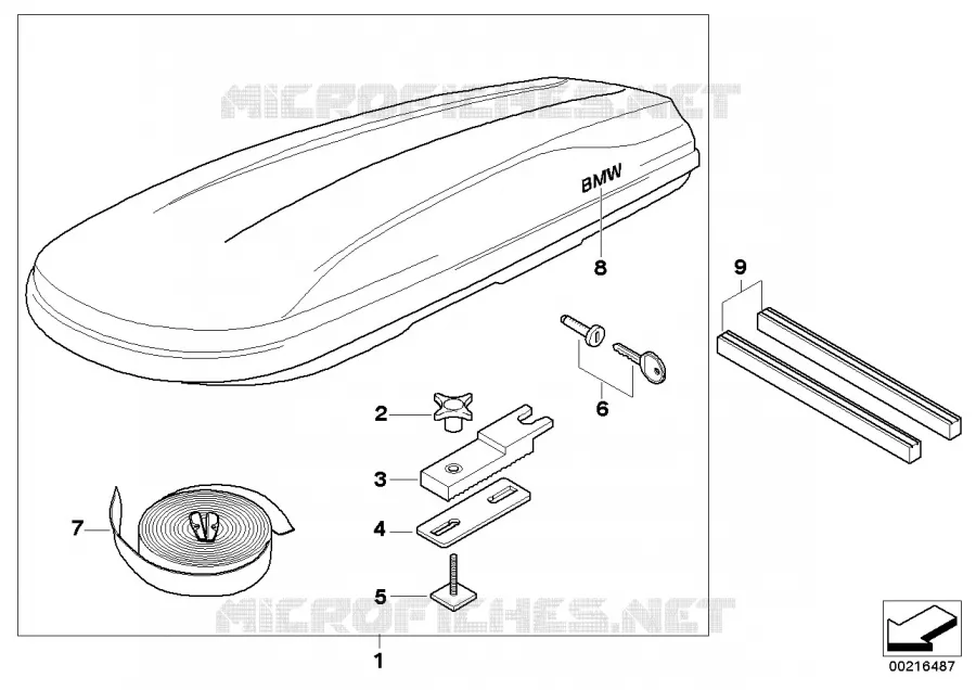 Roof box BMW BMW 3 Series 2005 323i N 323i
