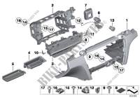 Mounting parts, instrument panel, bottom for BMW 730d 2007