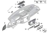 Mounting parts, instrument panel, top for BMW 325i 2006