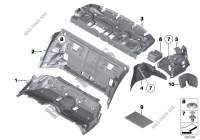 Sound insulating rear for BMW 730d 2007