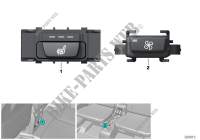 Switch, seat heating / blower,rear comp. for BMW X4 30dX