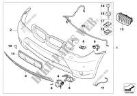 Trim panel, bumper,front aerod.pckage II for BMW X3 2.0i