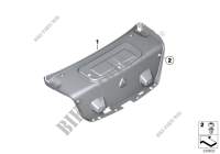 Trim panel, trunk lid for BMW 730d 2007